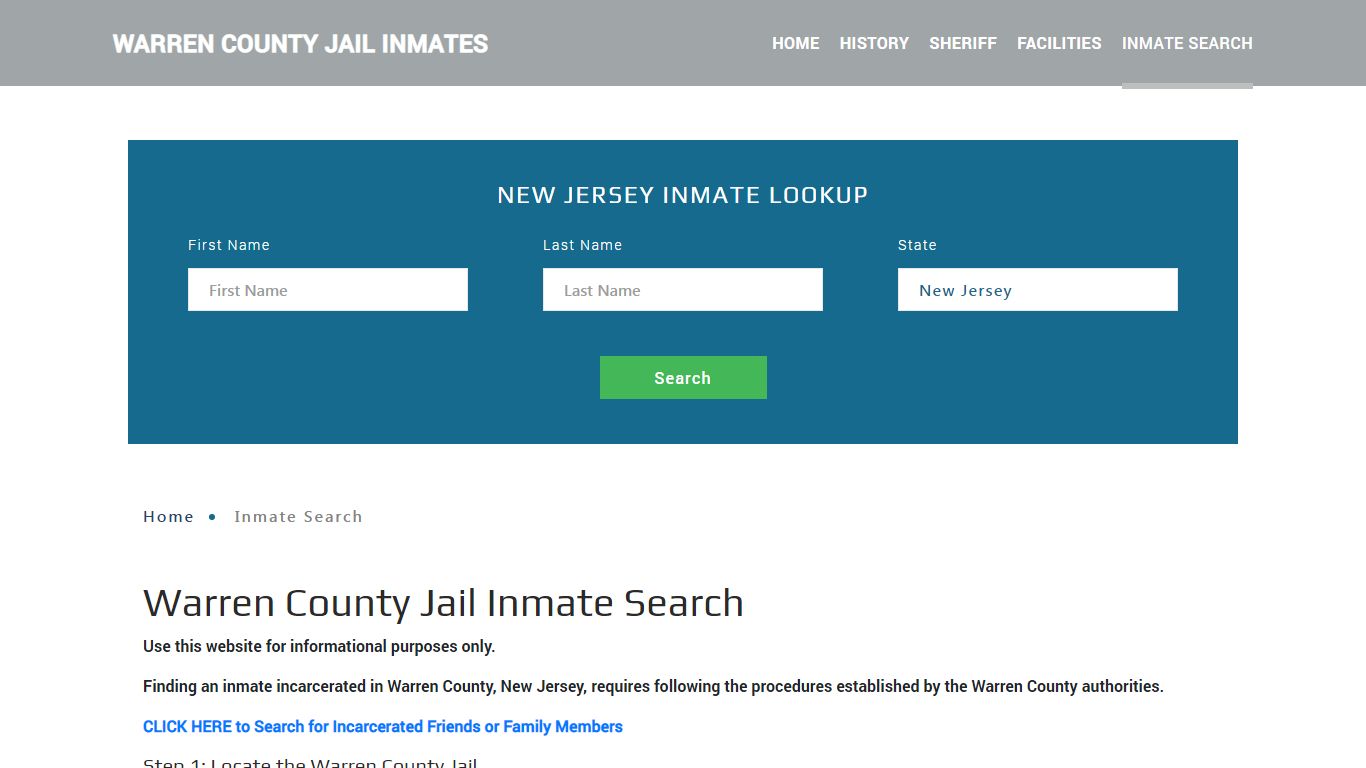 Warren County, NJ Detainee Lookup